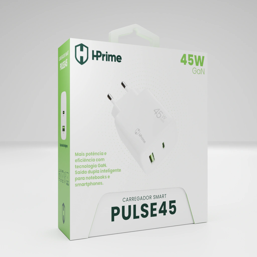Carregador GaN HPrime Pulse45 – 45W